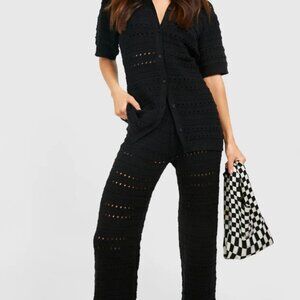 Boohoo Tall Crochet Knit Set - Size 8 US